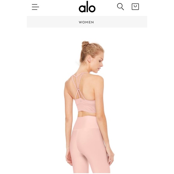 ALO Lush Bra Pink/Nude Small - Picture 2 of 6